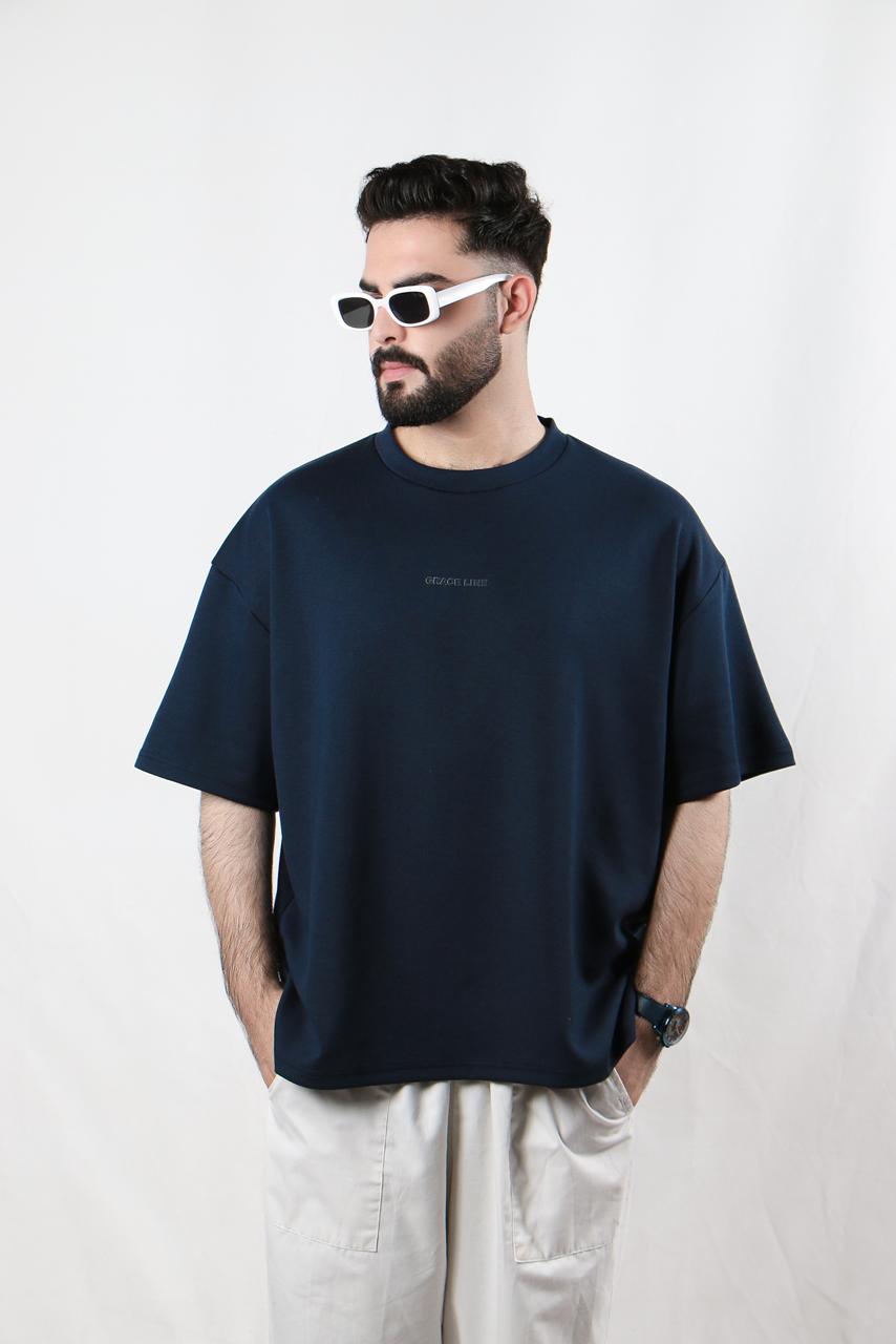 Navy Blue Baggy Tee (Unisex)