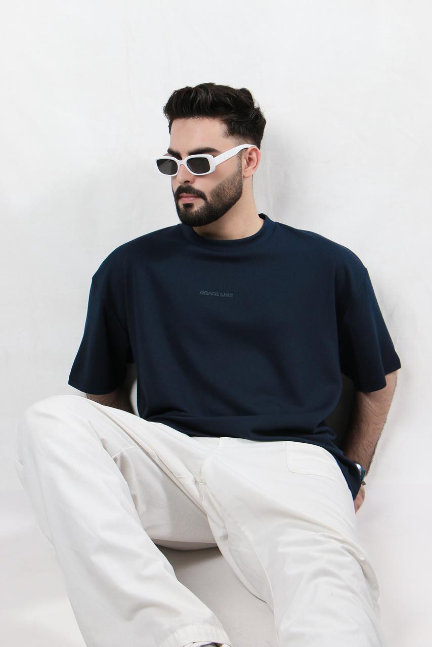Navy Blue Baggy Tee (Unisex)
