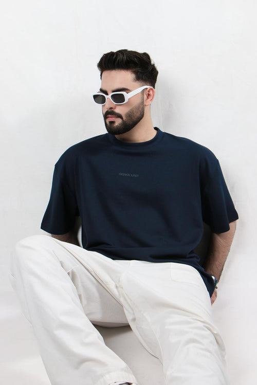 Navy Blue Baggy Tee (Unisex)