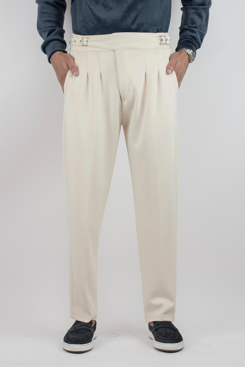 Pleated Relax Pant (White)