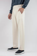 Pleated Relax Pant (White)