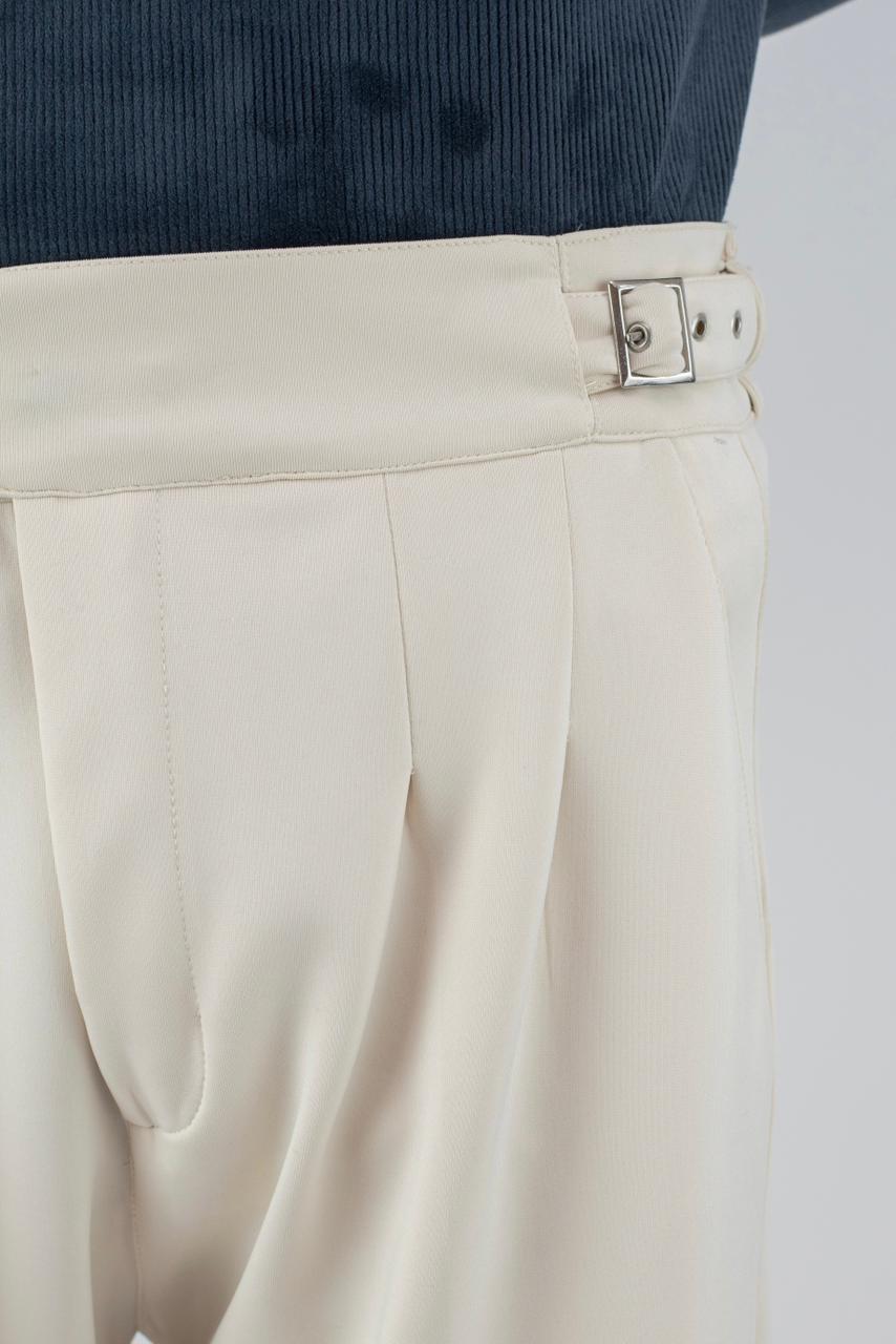 Pleated Relax Pant (White)