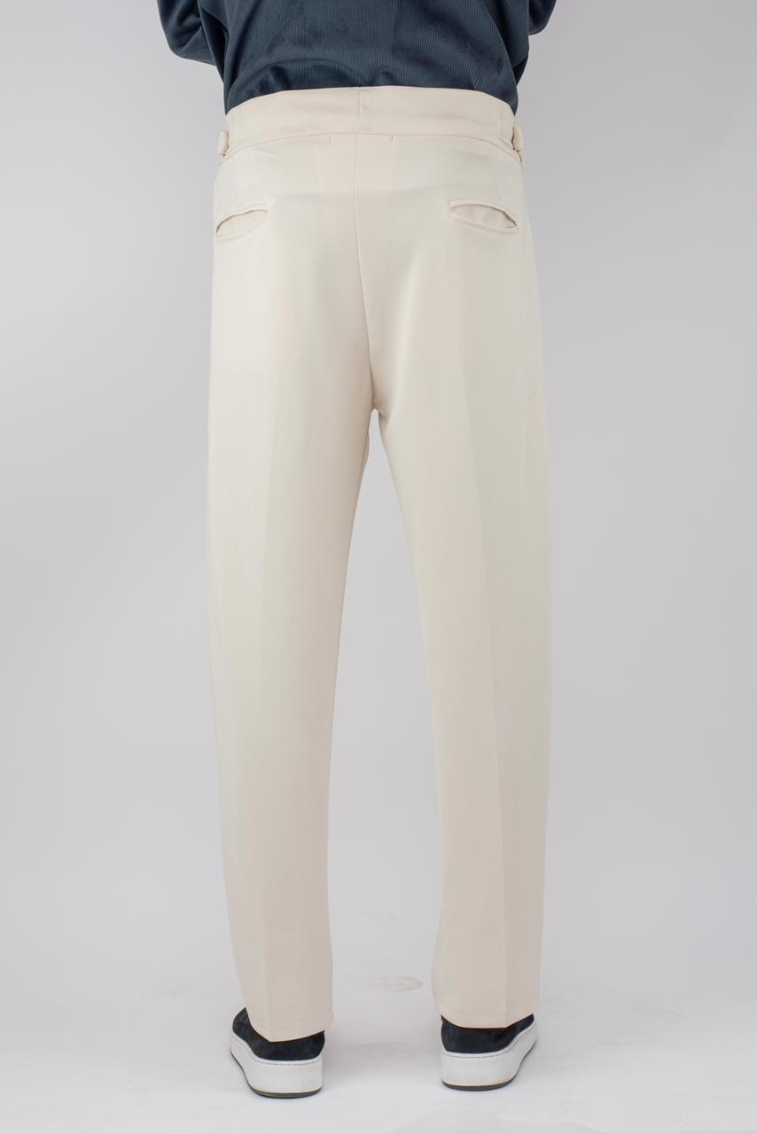 Pleated Relax Pant (White)
