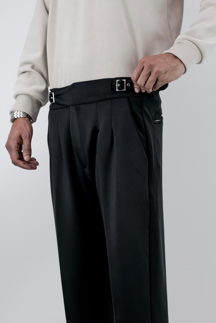 Pleated Relax Pant (Black)